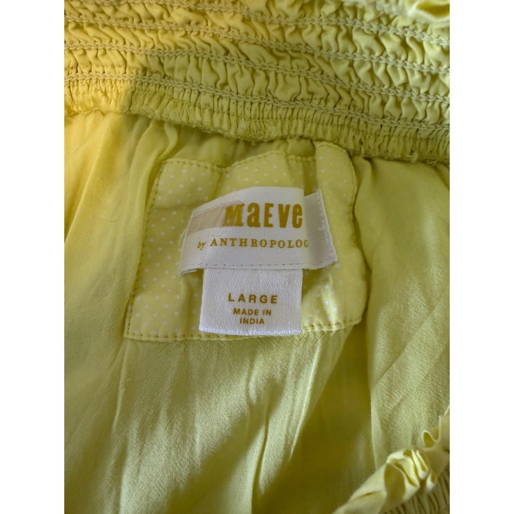 Anthropologie Women's Maeve Yellow One-Shoulder Maxi Dress - Picture 8 of 10